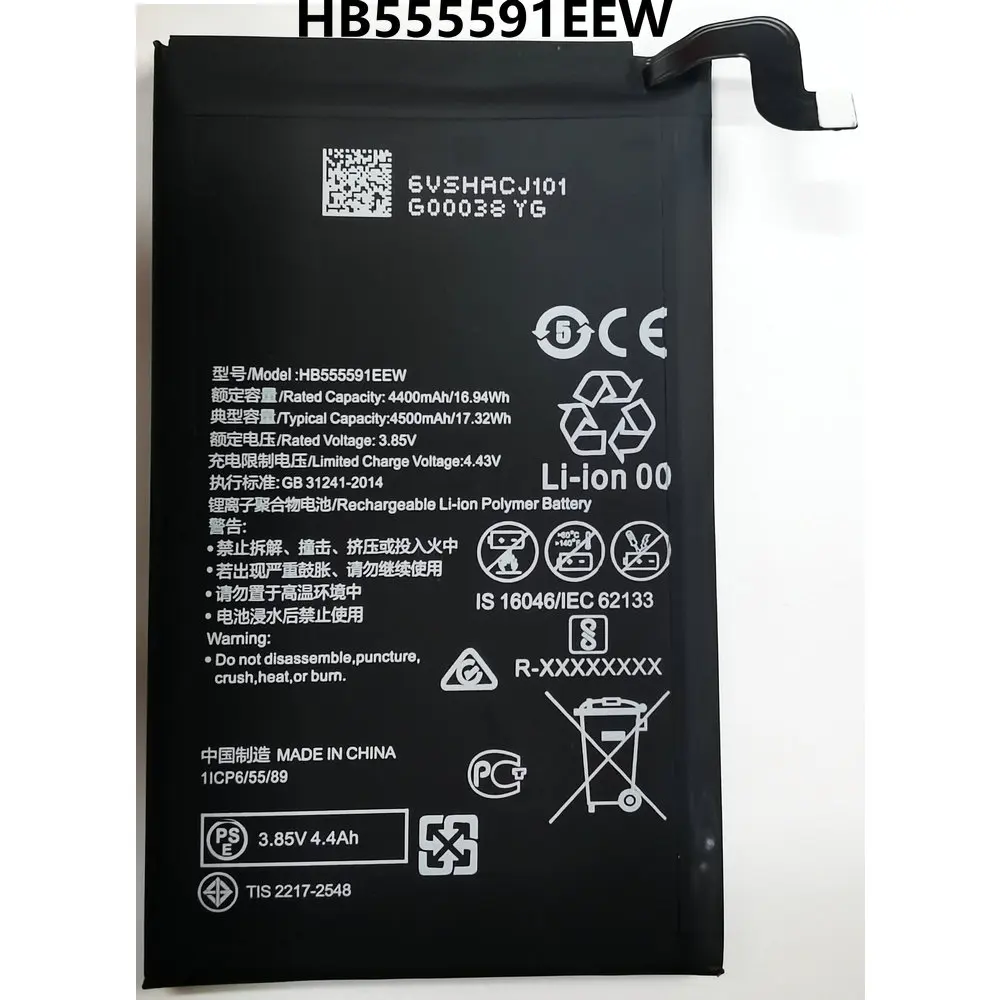 Battery for Huawei Mate 30 Pro RS 5G, Mobile Phone, New, 3.7 V, 4500mAh, HB555591EEW, LIO-N29, LIO-AN00P, LIO-AN00