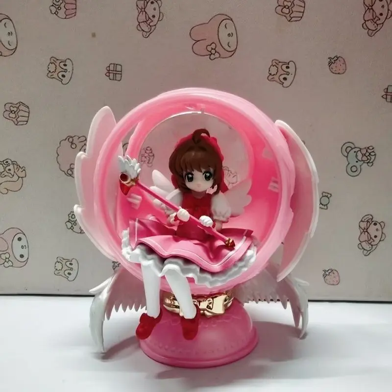 Bandai Gashapon Cardcaptor Sakura Figure View Sphere Cage Desktop Ornament Collectible Anime Character Model Display Gift