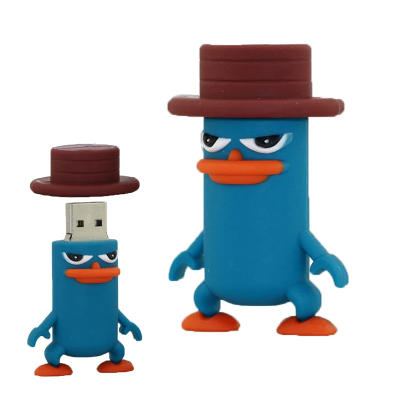 Cute Cartoon tree Man Flash drive 64GB 32GB Platypus Pen Drive 2.0 Memory Stick 4GB 8GB 16GB 32GB U Disk - view 3