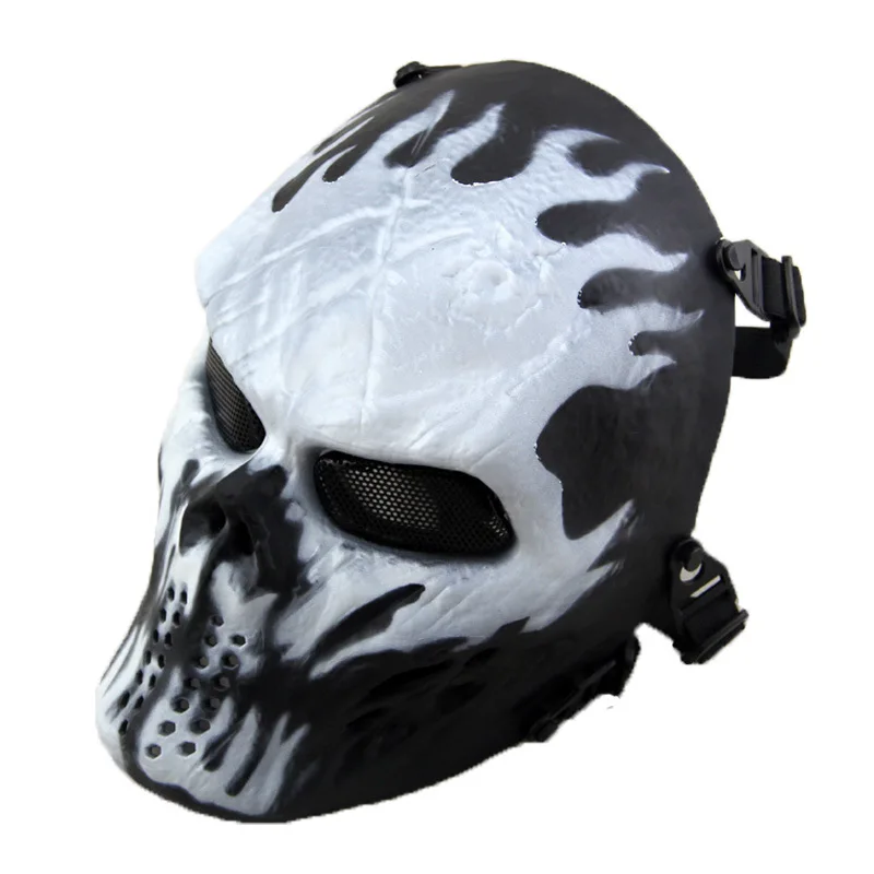 Ghost Fire Airsoft Paintball Skull Full Face Protection Mask untuk Outdoor Wargame Tactical Gear CS War