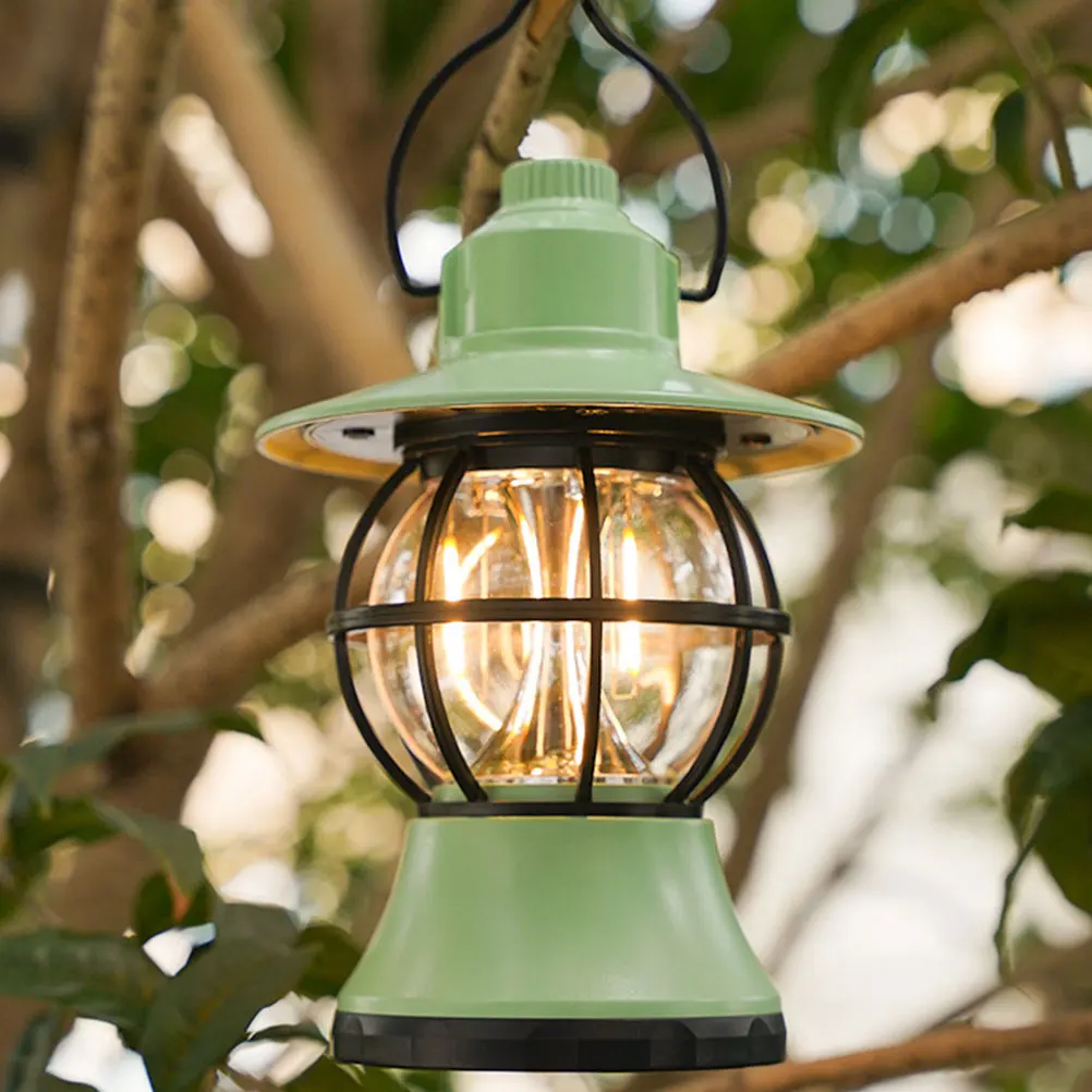 

Camping Lamp Portable Outdoor Light H held Tent Lantern Vintage Camping Lantern LED Light for Tent Lightweight Design Long