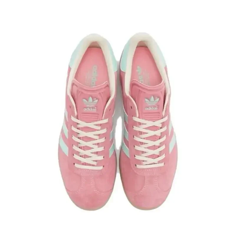 Adidas Gazelle Indoor Rosa Branco Camurça Moda Confortável Homens Mulheres Sapatos de Tabuleiro Tênis de Caminhada