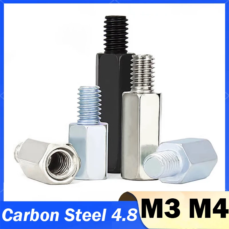 M3 M4 Blue White Zinc/nickel Plating/black Carbon Steel Male To Female Hex Standoff Pillar Stud PCB Motherboard Spacer Level 4.8