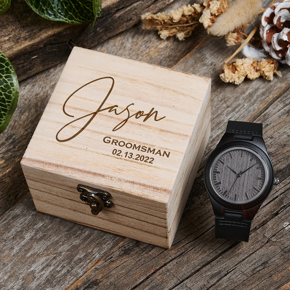 

Custom Groomsmen Gift BOBO BIRD Wood Watches Engraved Wooden Watches Best man Proposal Groom Gift from Bride on Wedding Day