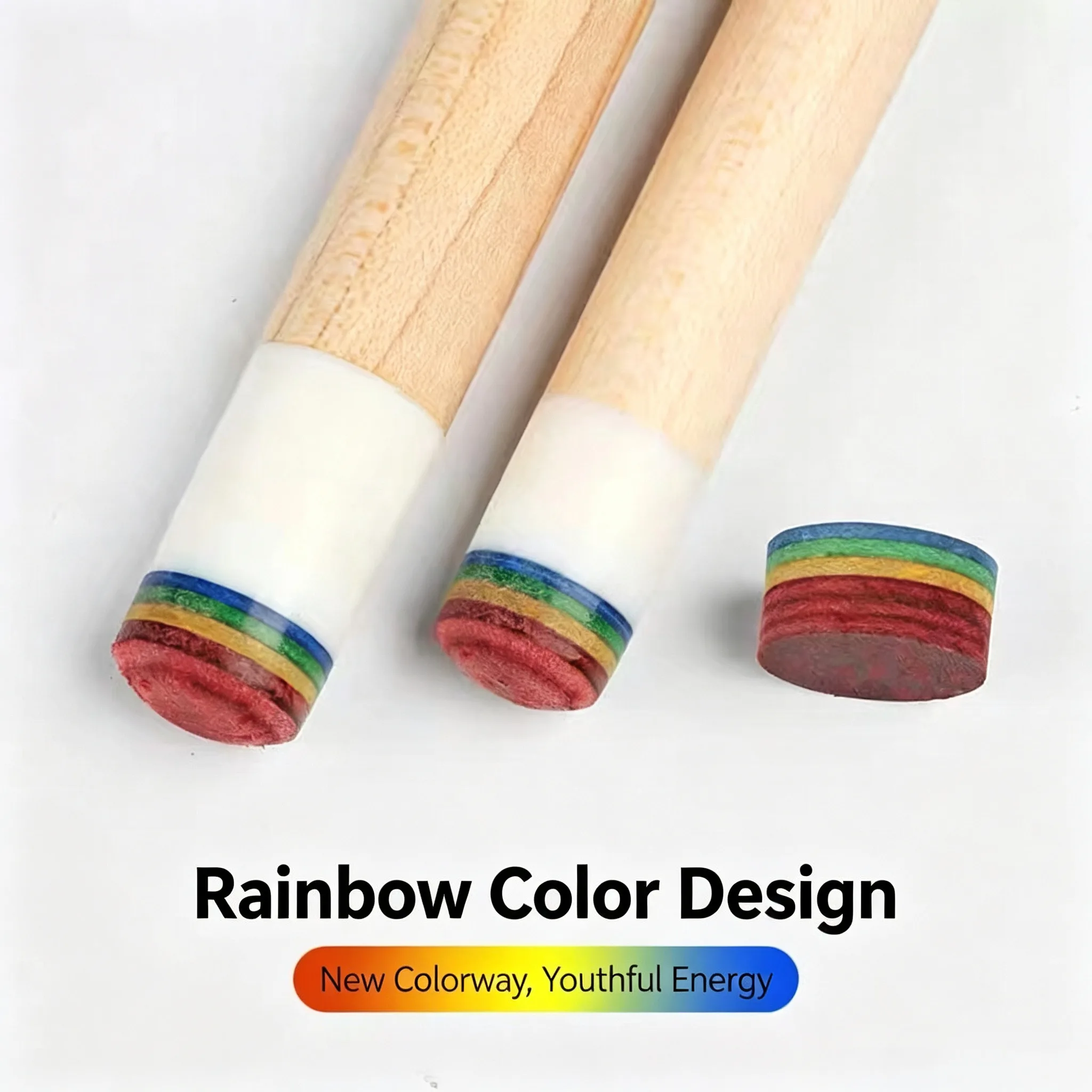 Rainbow Leather Tip Multi-Layer Colorful Leather Tip Black Eight Small Tip Snooker Cue Tip Small Tip Large Tip 11/14mm Billiard Cue