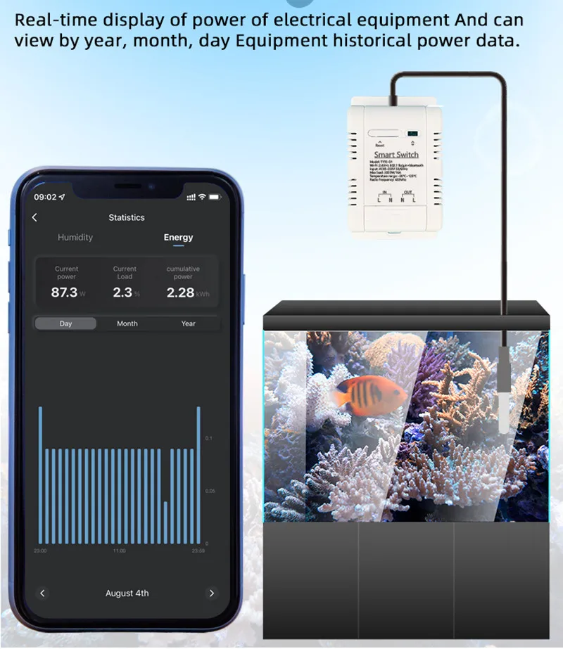 Tuya casa inteligente wi fi sensor de temperatura inteligente termostato interruptor consumo energia monitoramento rf433 apoio alexa google
