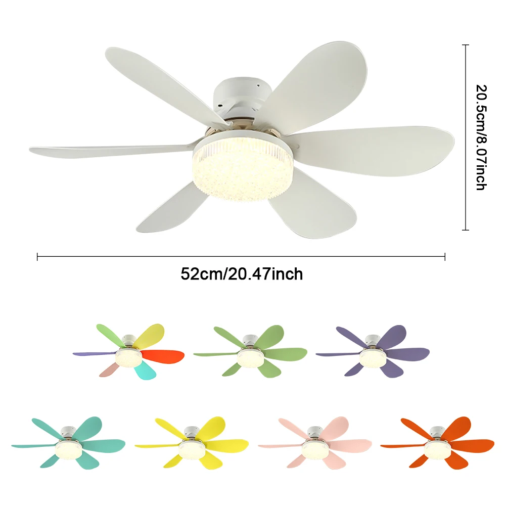 2 In 1 Ceiling Fan Light E27 LED 40W Mute Electric Ceiling Fan Light 86-265v with Remote Control Lighting Living Room Study Room