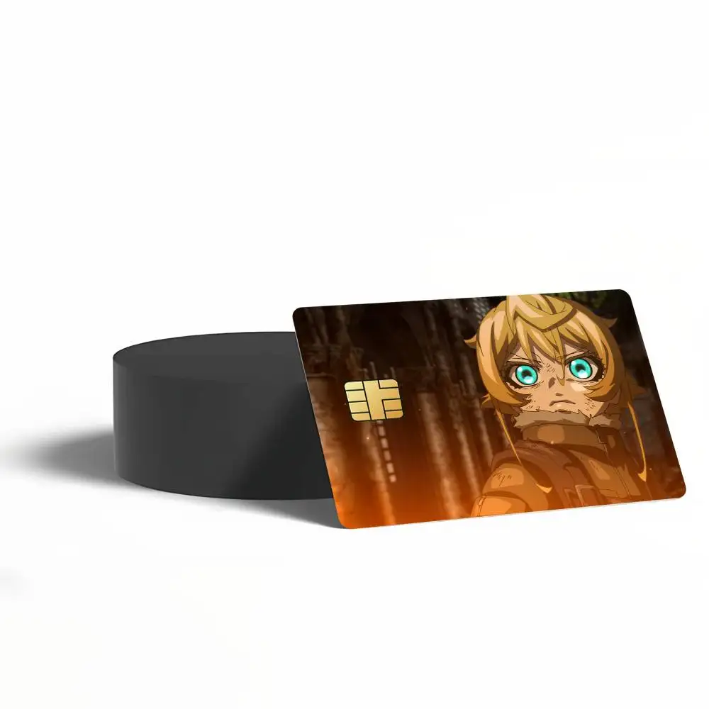 ملصق Saga of Tanya the Evil ملصق بطاقة الائتمان للوصول إلى البنك غطاء طبقة رقيقة واقية ملصق هدية مفاجئة