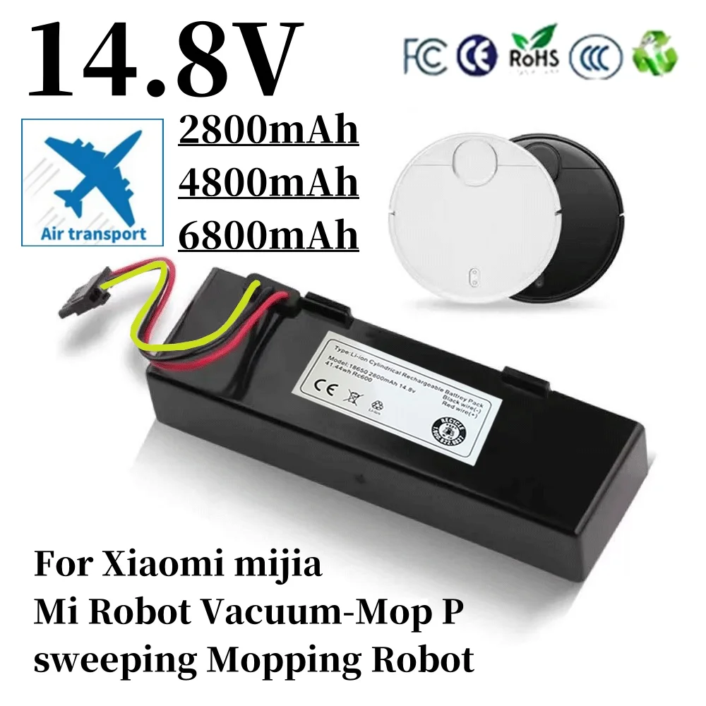 

18650 4S1P 14.8V 6800mAh Sweeper Battery for Xiaomi Mijia Mi Robot Vacuum-Mop P Sweeping Mopping Robot STYTJ02YM Li-ion Battery