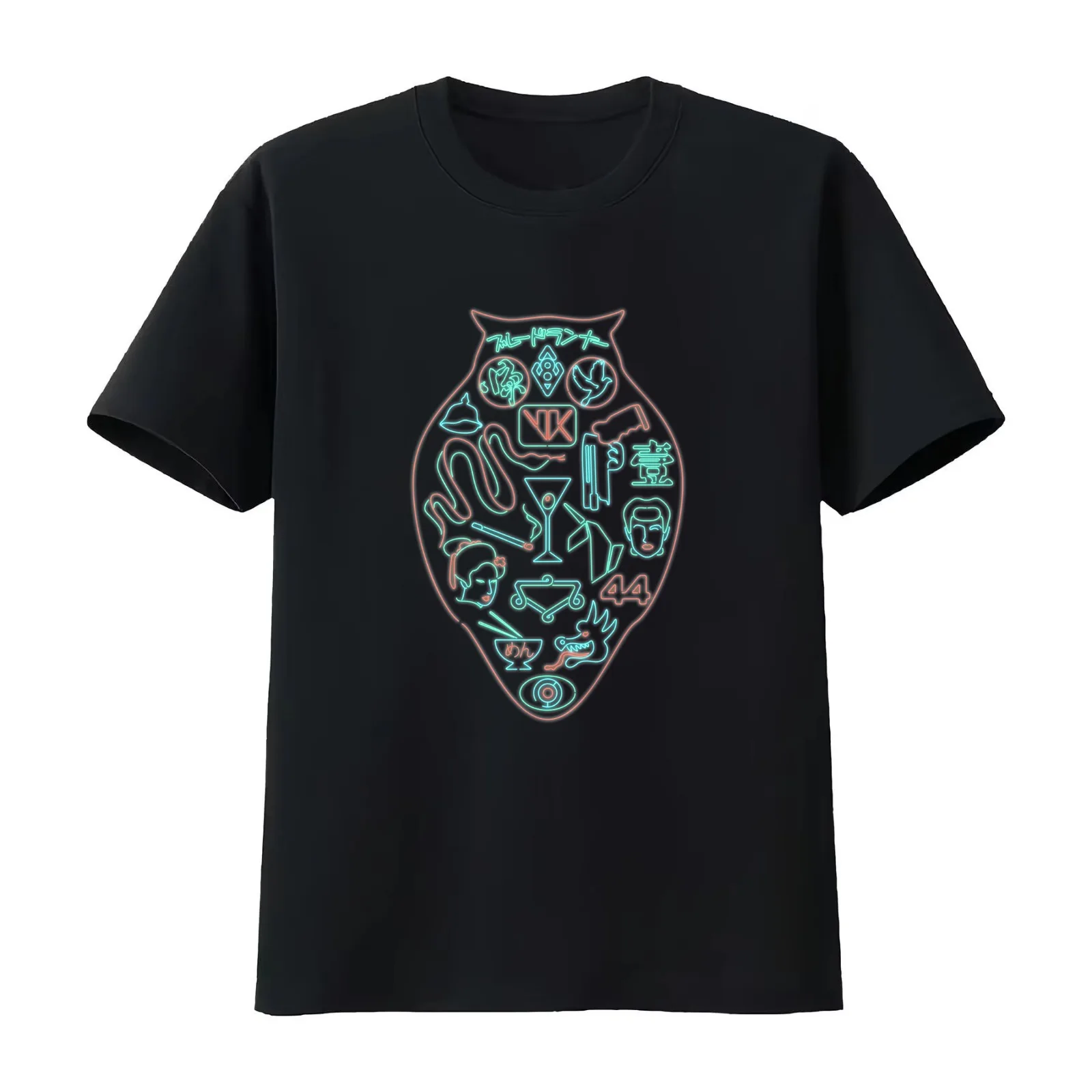 Neon 2019 T-Shirt Summer Casual Cotton Tee Oversized Streetwear Tops Vintage Graphic Print Loose Fit Short Sleeve
