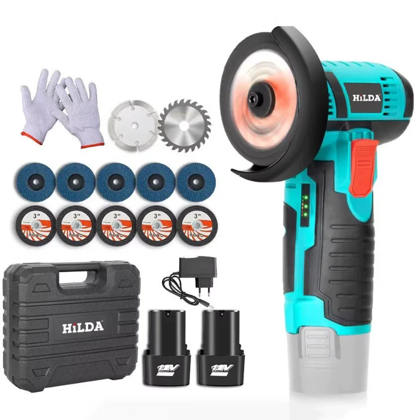 

3 Inch 12V Lithium Battery Electric Angle Grinder Mini Handheld Multifunctional Cutting Rust Seam Cleaning Grinder