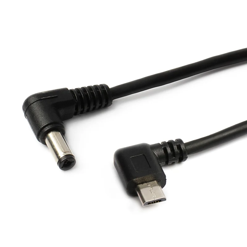 ZITAY Cables Micro USB Right Angle to DC Barrel Motor Power Cable for Tilta Nucleus Nano