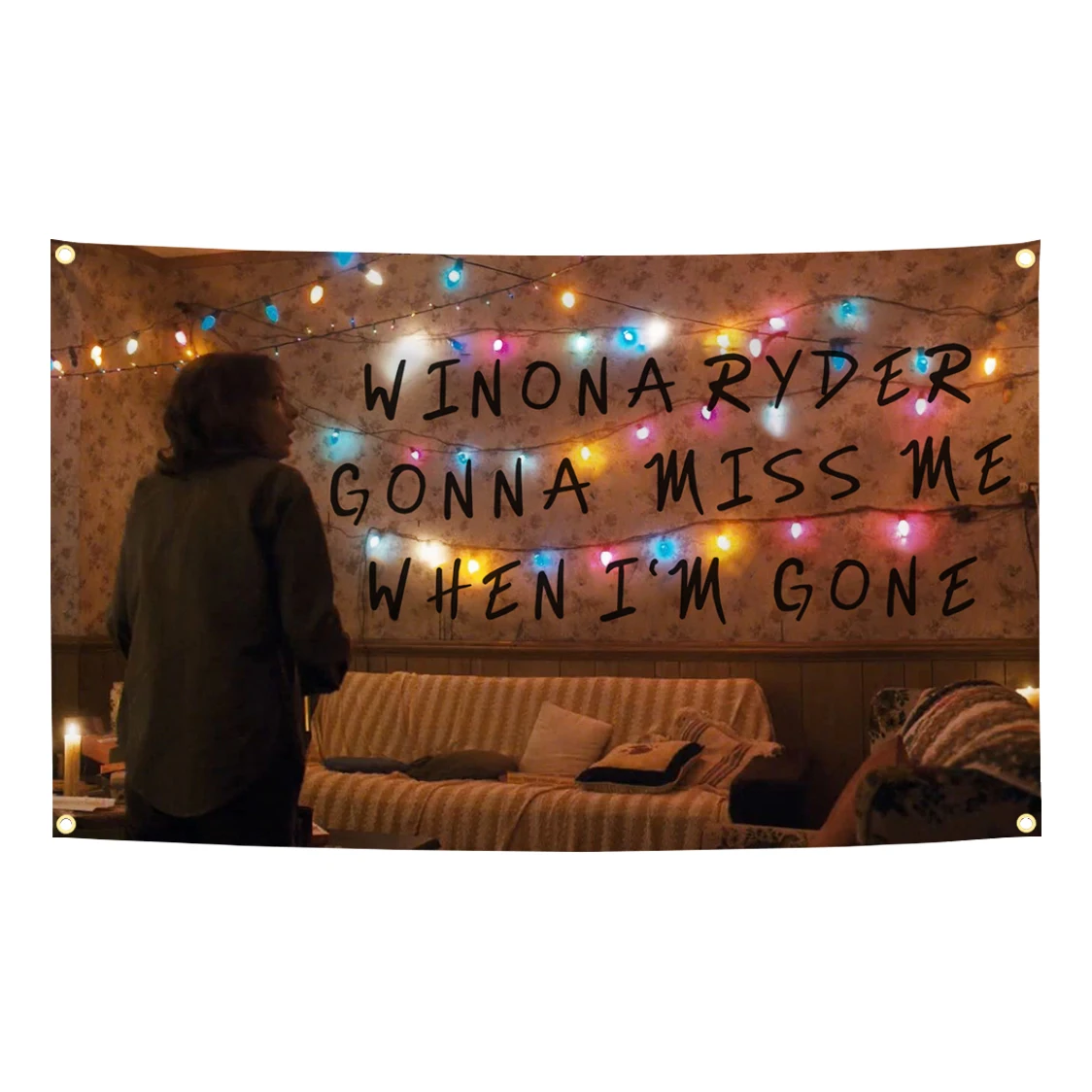 American TV Stranger Theme Flag Tapestry Polyester Digital Printing Banner for Garage Wall Art Out Door Decoration