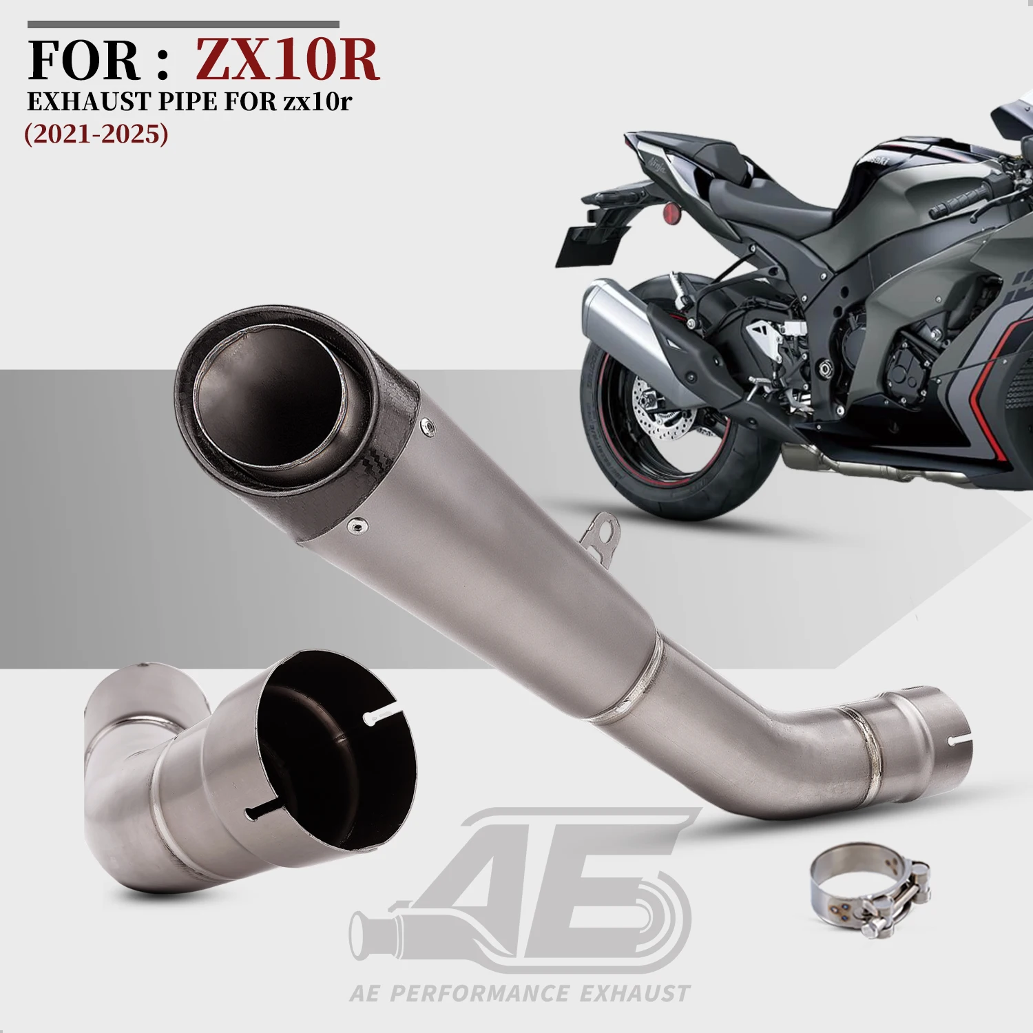 

FOR ZX10R 2021-2025 motorcycle exhaust system Muffler full Ti. alloy Carbon Fiber Suitable for Ninja zx10R/RR 2022 2023 2024