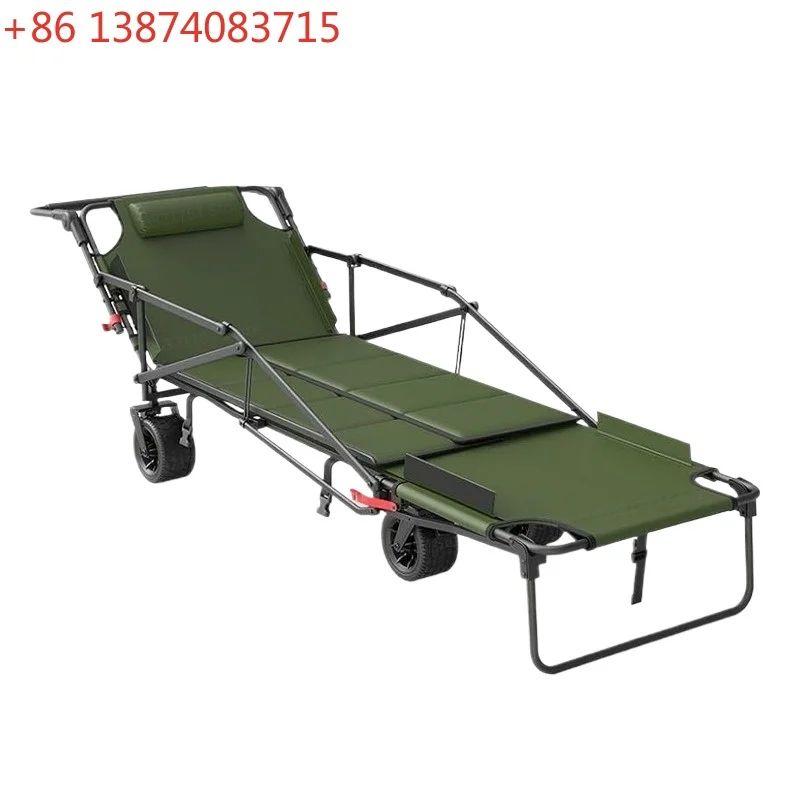 For Outdoor Camper, Reclining Chair Trolley, Camping Folding Trailer
