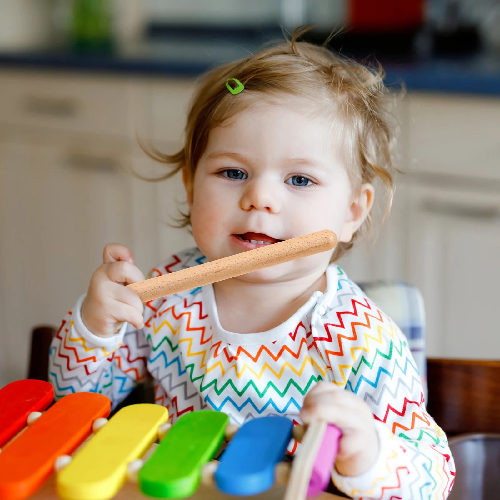 20 Pcs Rhythm Sticks Wooden Kids Musical Instruments Percussion Toy Drumsticks Early Educational Playthings