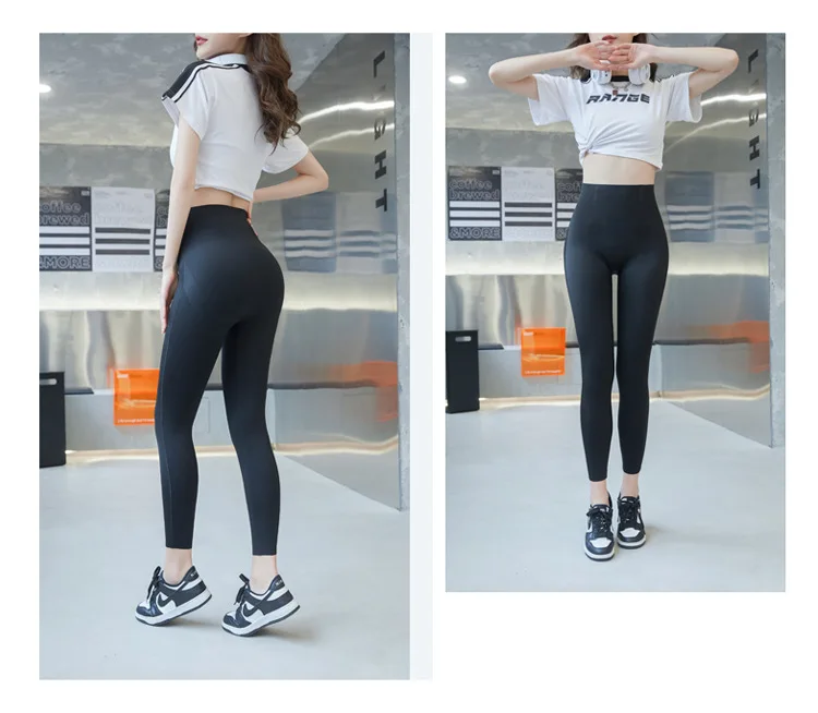 BIVIGAOS Micro-Pressed Butt Lifter Leggings Women 5D Slim Spring Autumn High Waist Fitness Push Up Leggings Sport Shark Pants