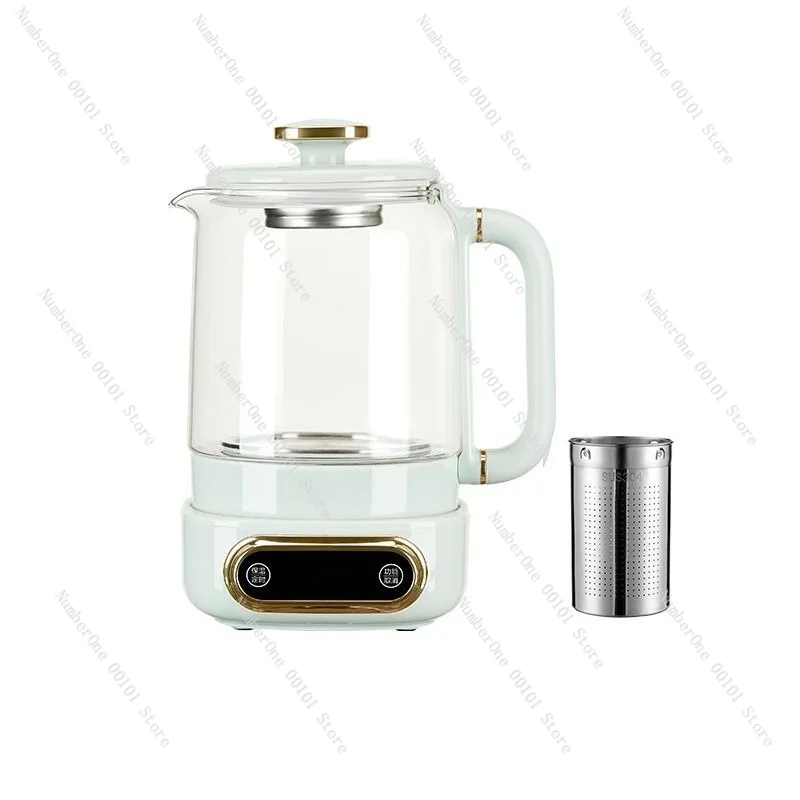 Multi-Function Electric Tea Maker Glass Body Automatic Temperature Control Portable for Office Home White Tea Brewing