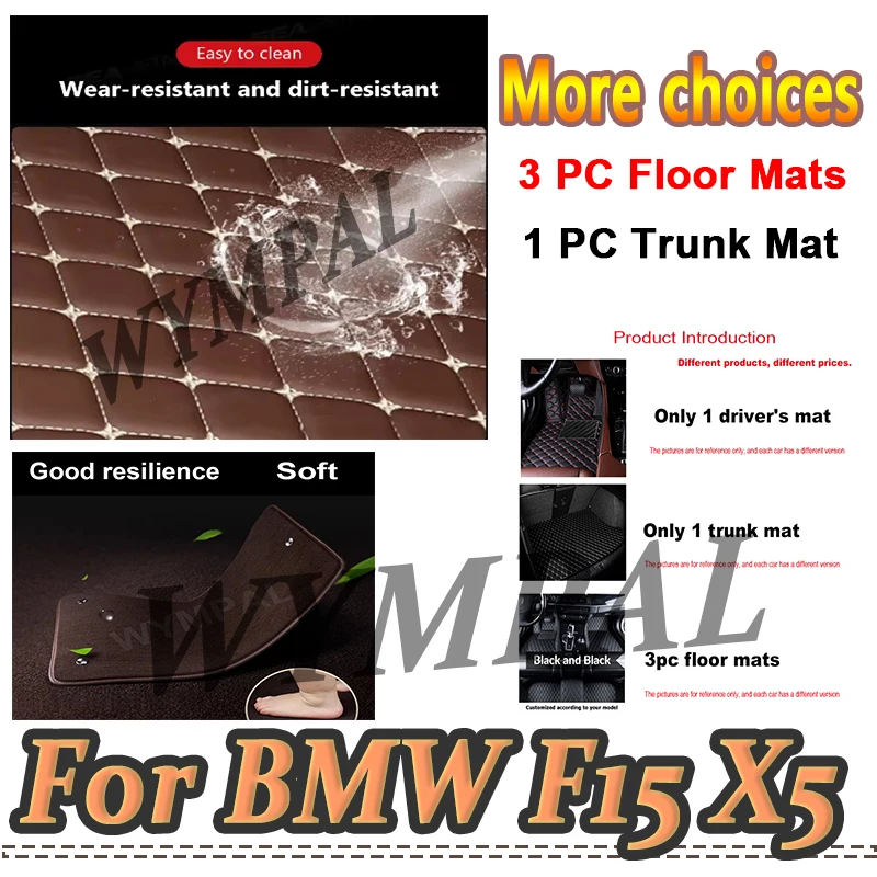 

Роскошные автомобильные коврики для BMW F15 X5 2014 2015 2016 2017 2018, автомобильный ковер, чехол на заказ, автомобильные подушечки для ног, аксессуары, полный комплект