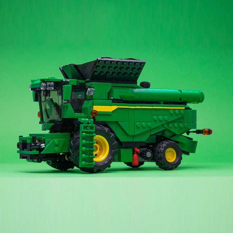 highly detailed city scale combine harvester bricks farming tractor trailer blocks ultimate farm equipment moc unique display