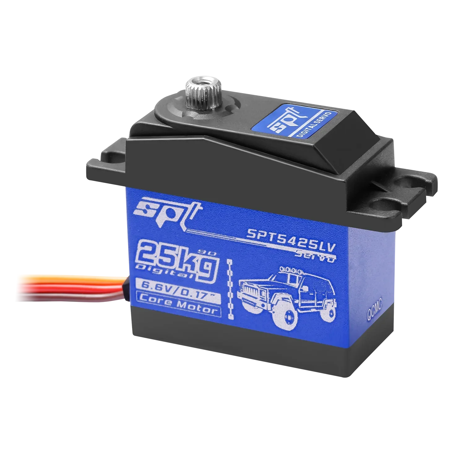 SPT 5425LV 25KG Metal Gear High Speed Large Angle Digital RC Servo for 1/8 1/10 RC Crawler Car Fixed-wing Robot Arm SCX10 TRX4