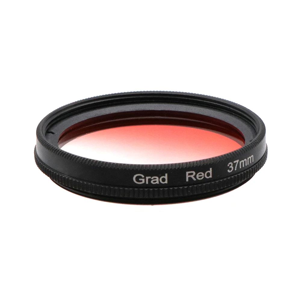 Filtro de Color graduado ultradelgado para Canon y Nikon, 37, 40,5, 43, 46, 49, 52, 55, 58, 62, 67, 72, 77, 82mm, rojo y morado