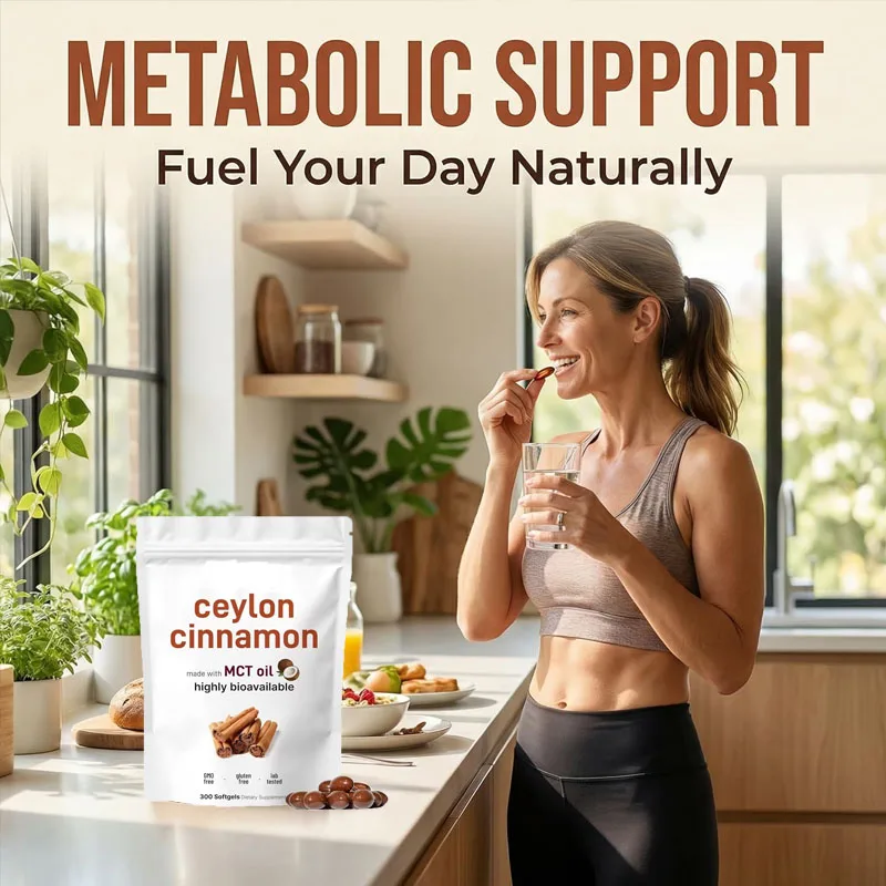 300 Cápsulas de Canela de Ceilán, Ingredientes Puros, Suplemento Dietético para una Nutrición Equilibrada, Refuerzo Inmunológico y Bienestar Diario