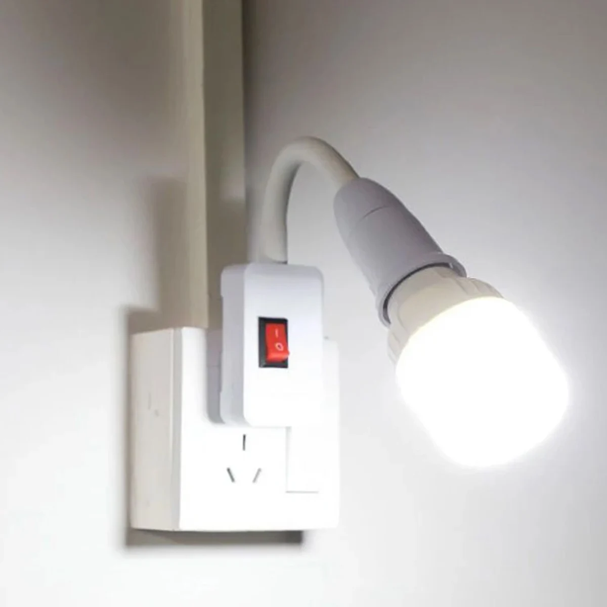 AB ABD İngiltere Tak E27 Lamba Tabanı Esnek Viraj Mobil Test Işığı Soket Işık adaptör fişi Anahtarı Lamba Tutucu LED Masa Lambası