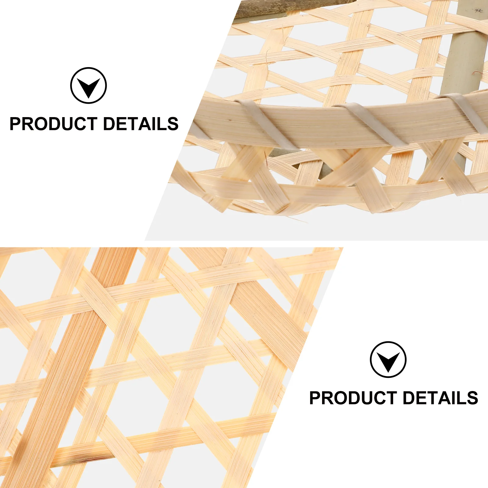 

3Pcs Round Woven Bamboo Basket for Eggs Fruits Vegetables Kitchen Storage Eco-Friendly Sturdy Stackable Serving