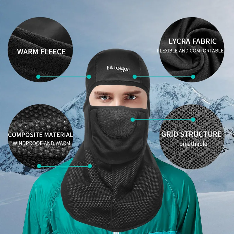 Face Mask Warm Windproof Dustproof Motorcycle Bandana Hood Full Face Mask Ski Neck Face Shield Outdoor Sports Men Cycling Mask