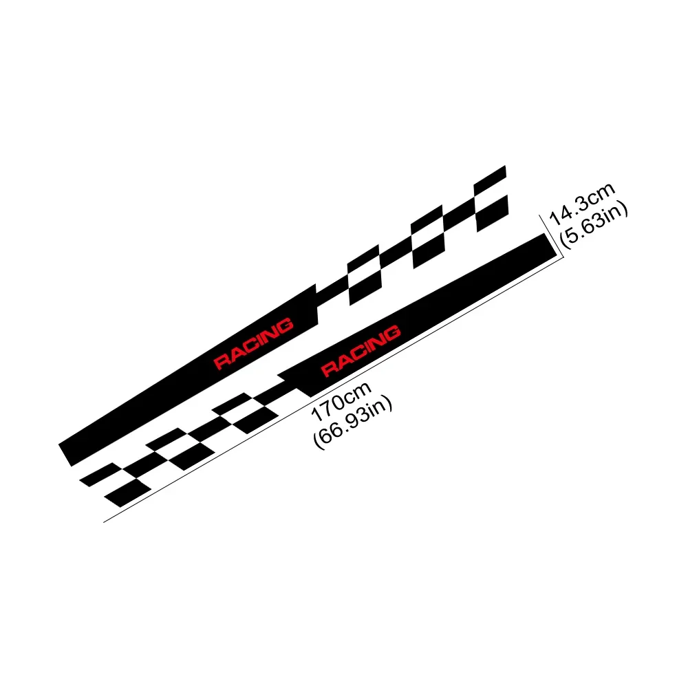 

2PCS Car Door Side Skirt Sticker Decor Exterior Waterproof Decal For Hyundai i10 N Line 2007 2008 2009 2013 2014 2019 2023 2024