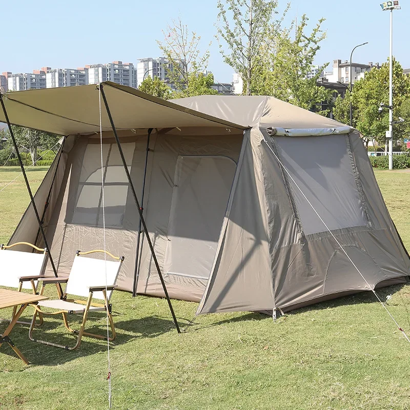 Outdoor Camping Tent With Two Bedrooms And One Living Room Equipped With Automatic Sauna Tent Manufacturer