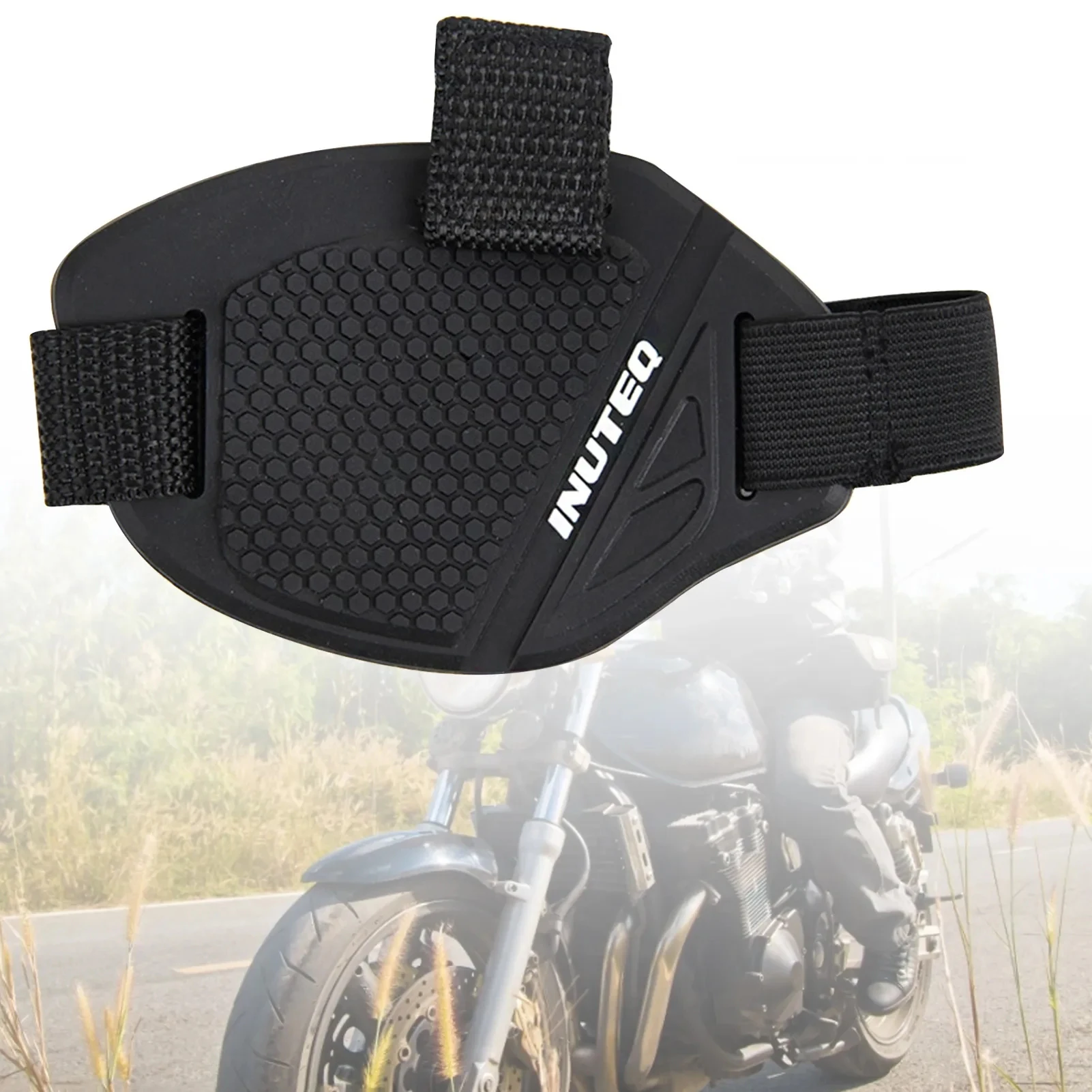 Almohadilla de goma para cambio de marchas de motocicleta, cubierta protectora de bota, protector de palanca de cambios ajustable, almohadilla antideslizante, protección de cubierta de zapato