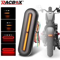 3 in 1 Motorcycle LED Tail Lights Red+Yellow Rear Brake stop lamp with turn signal light DRL For Motorbike Dirt Pit bike ATV UTV