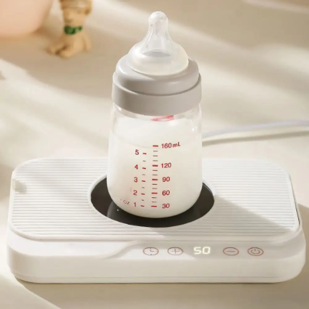 Touch Panel Electric Cup Heating Coaster Adjustable 8 Gear Temperature Scratch Resistant Panel Mug Warmer with Silicone Pad