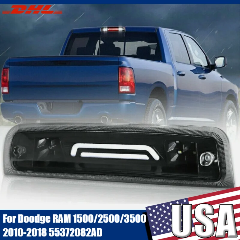 

Автомобильный светодиодный третий стоп-сигнал для Dodge RAM 1500 2500 3500 2009-2018 задний грузовой фонарь стоп-сигнал 3-й сигнальный индикатор