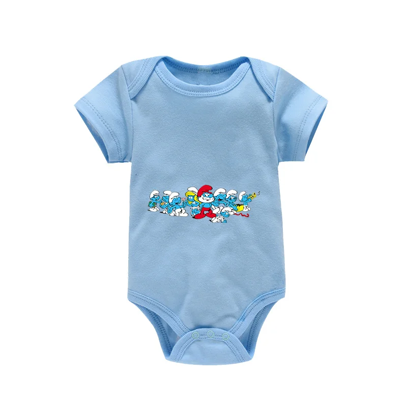 Smurfs vestiti del bambino tuta infantile neonato Babysuit manica corta neonati pagliaccetti ragazze carine ragazzi abbigliamento per regalo di