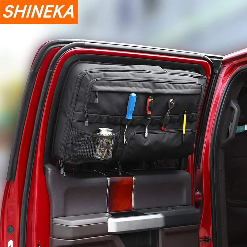 SHINEKA Car Rear Window Multi-function Storage Bag For Jeep Grand Commander 2006-2010 For Dodge RAM 2018+ For Ford F150 2015+
