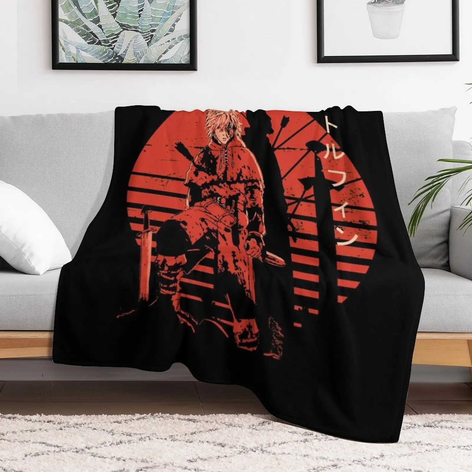 Thorfinn Vinland Saga- Tshirt Throw Blanket Cute Thermals For Travel Shaggy Blankets