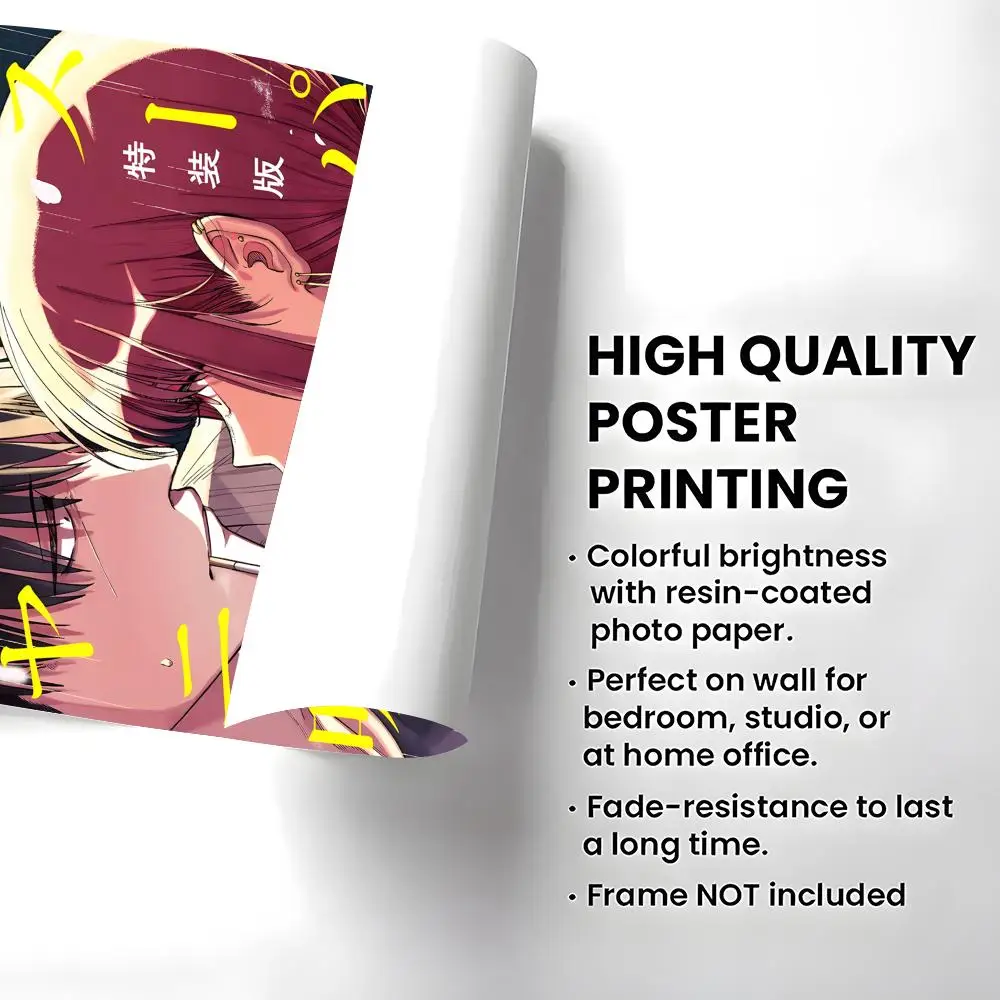 Anime Smoking Behind the Supermarket with You Poster Self-adhesive Art Waterproof Paper Sticker Coffee House Bar Room Wall Decor