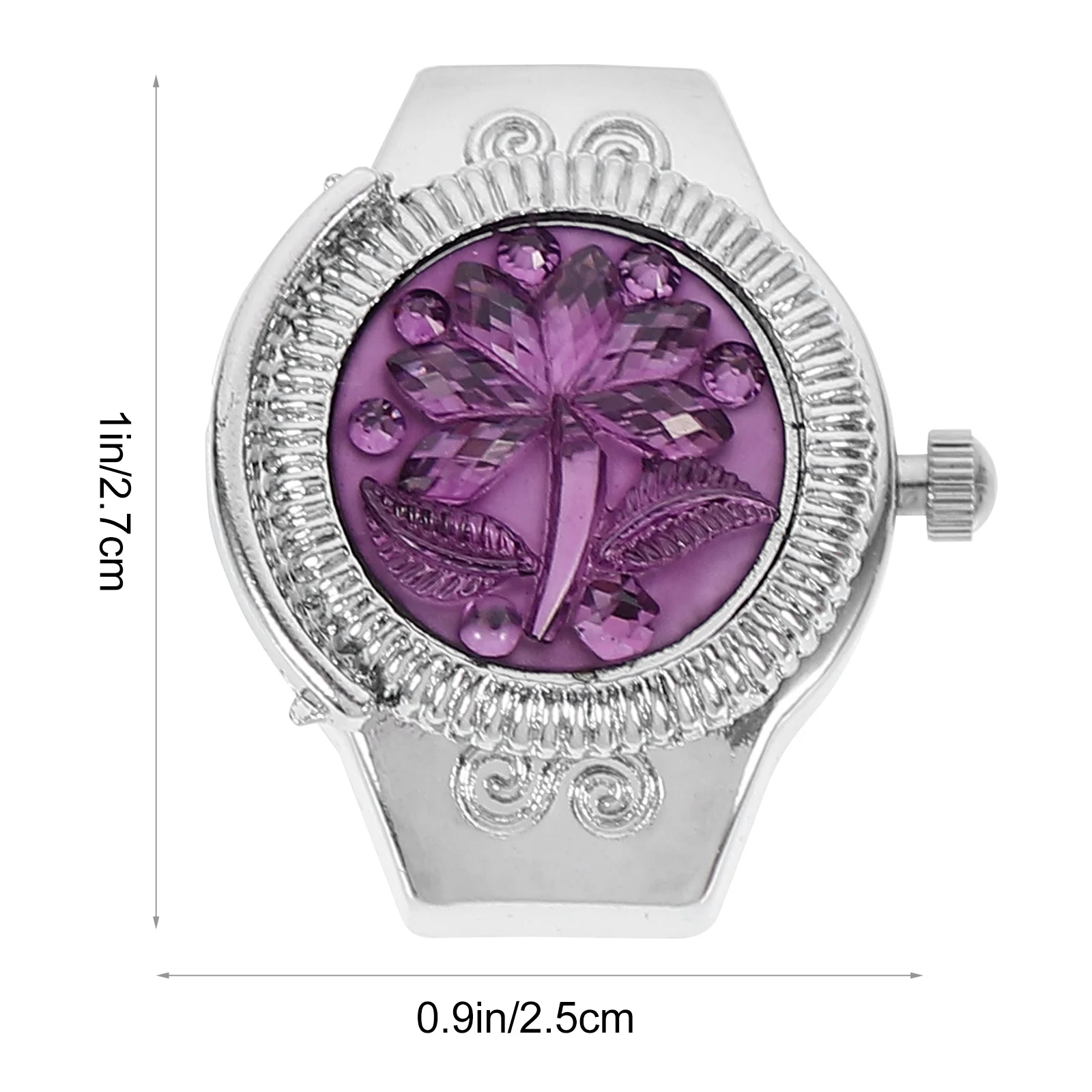 1 قطعة ساعة كوارتز على شكل حلقة رائعة سبائك الزنك سيدة الساعات موضة حلقة ساعة ساعة الزخرفية المحمولة هدية فريدة