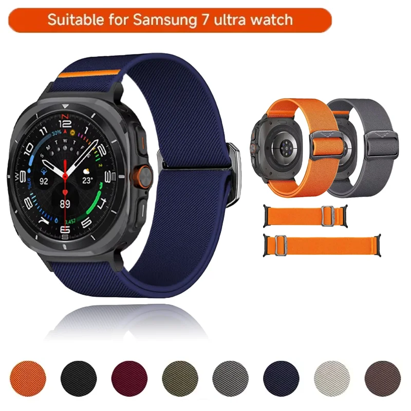 

Nylon Elastic Loop Strap For Samsung Galaxy Watch Ultra 2025 No Gaps Braided Band For Samsung Galaxy Watch Ultra 47mm Correa