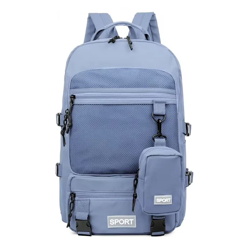 Oxford Solid Color 2024 New Product Backpack Large Capacity Zipper Softback Casual Backpack Arcuate Shoulder Strap Bag