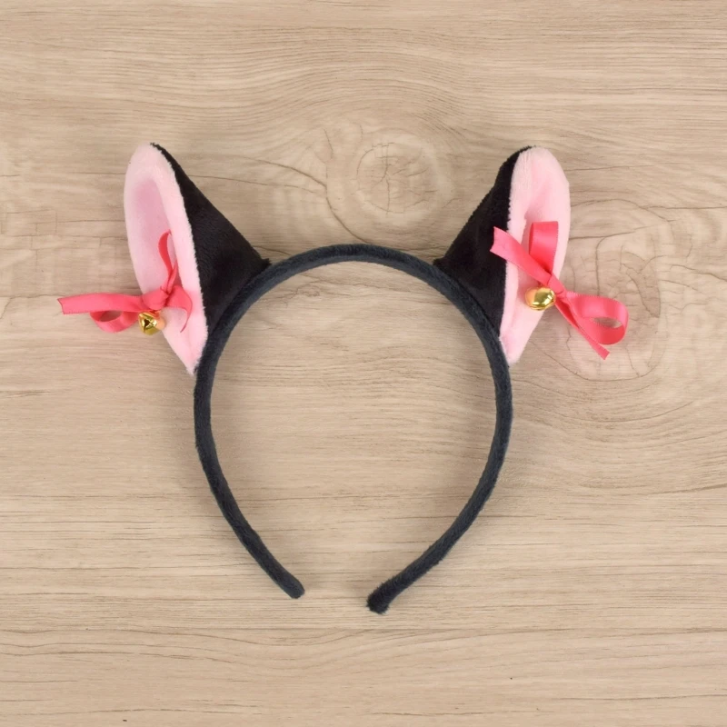3/4 Stuks Kat Kostuums Voor Kinderen Volwassen Kat Oren Hoofdband Staart Bowtie En Morsmouw Halloween Animal Cosplay accessoires