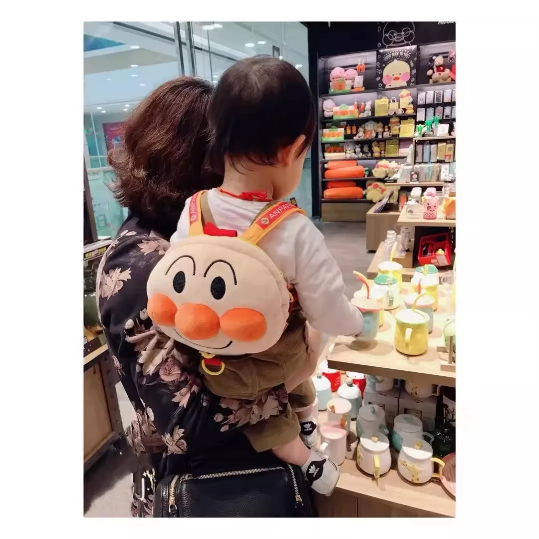 New Baikinman Boys Girls Plush Toddler Harness Walking Safety Anti-lost Backpack Bags Children Kindergarten Schoolbag