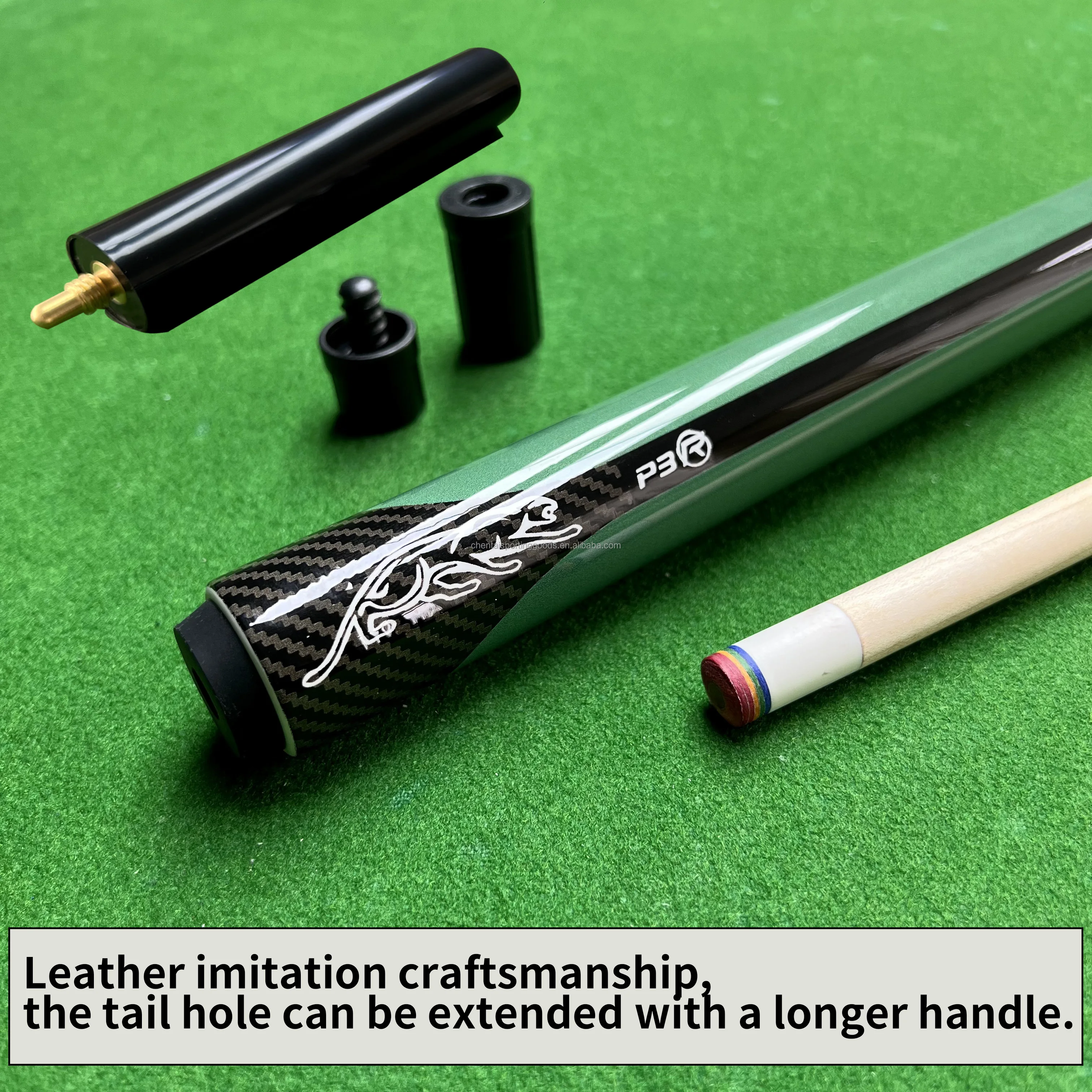 Beginner's Entry-Level Large Tip Pool Cue 1/2 Canadian Maple Billiard Pool Cue Stick 58 Inch13MM Tip