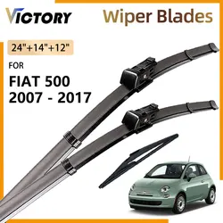 Car Front Rear Wiper Blades For Fiat 500 312 2007 - 2017 2016 2015 2014 2013 2012 2010 2009 2008 Windshield Windscreen Brushes