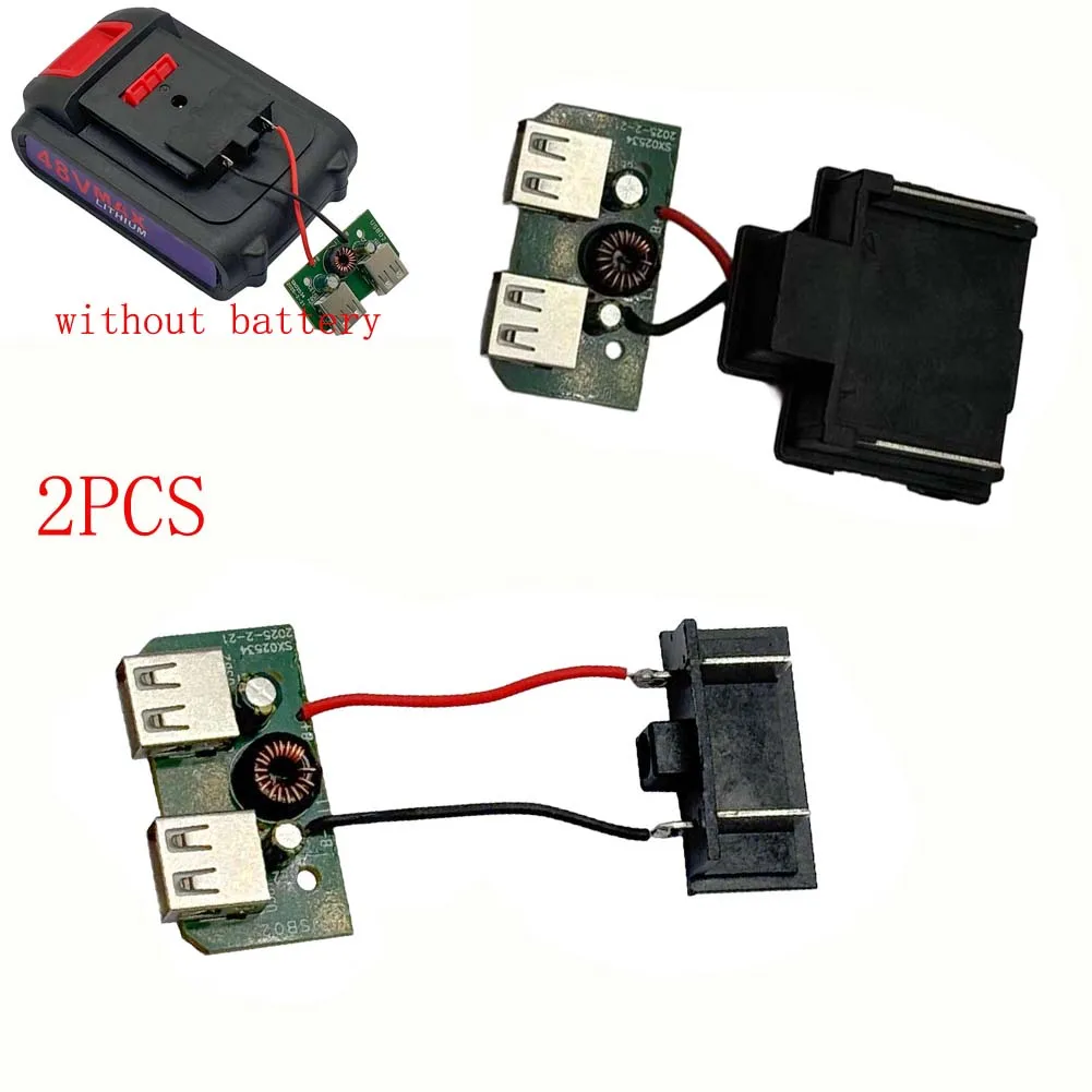 21V To 5V Output Voltage Terminal Block Dual USB Charging Ports For A3 BL1830 Power Tool Battery DIY Battery Power Supply Kit