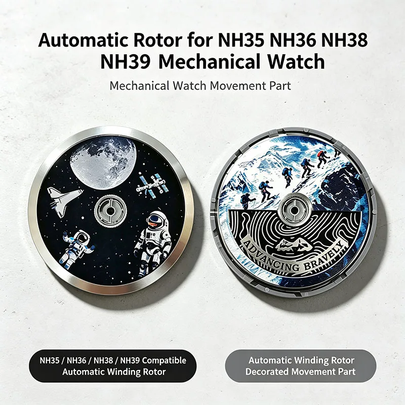 Automatic rotor, mechanical watch movement rotor, compatible with NH35, NH36, NH38, NH39 movements, watch modification accessory