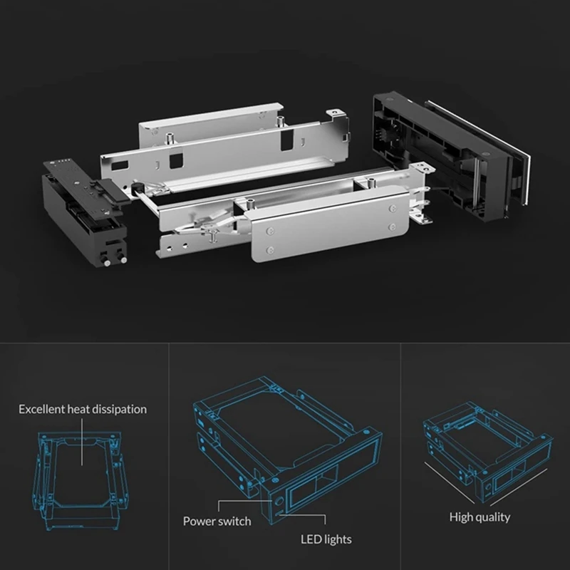 1106SS 3.5Inch Trayless Hot Swap Mobile Rack CD-ROM 3.5 Inch Internal SATA Hard Drive